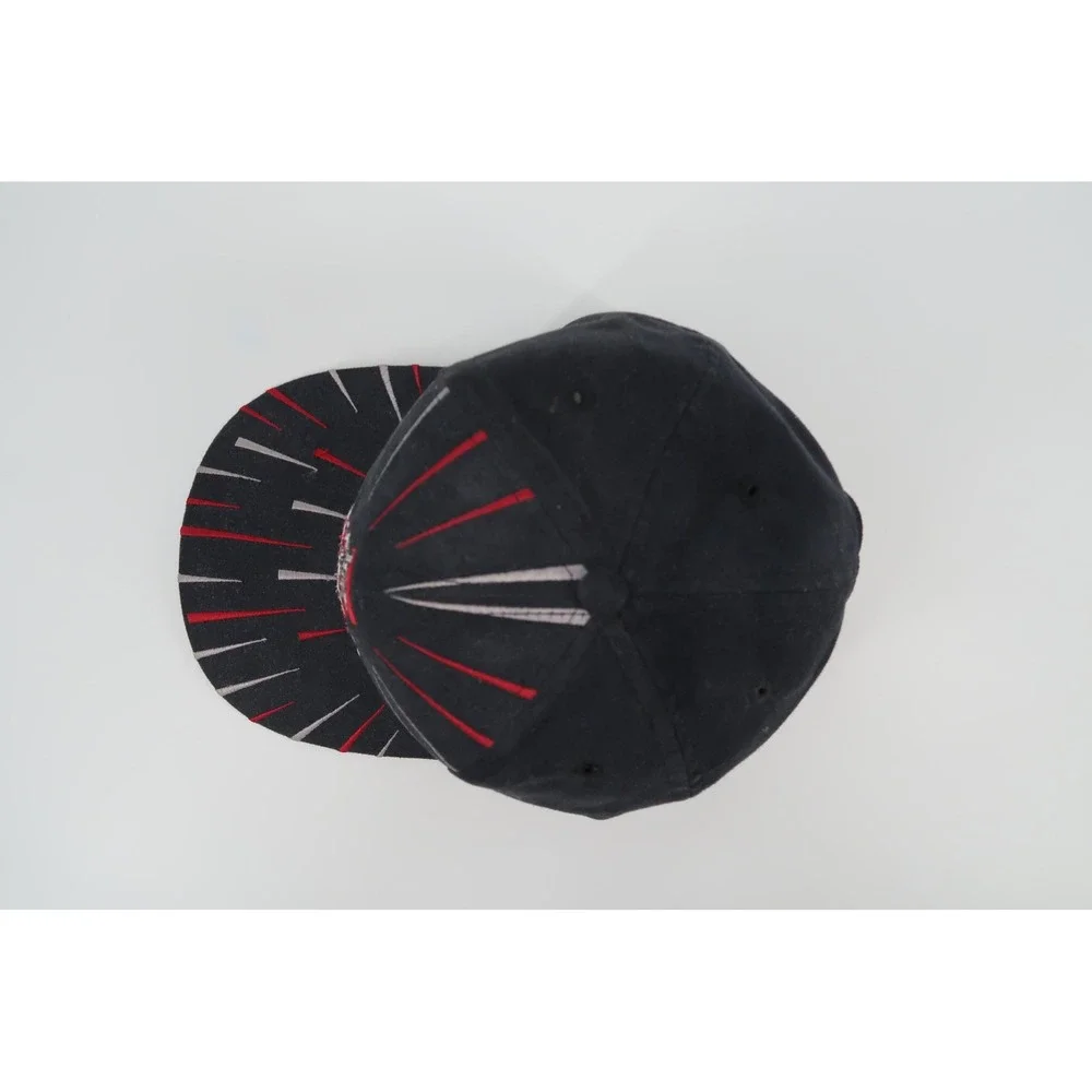 Vintage Alabama Crimson Tide Hat Mens Black Red Sunburst Snapback Cap Radiating